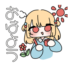 [LINEスタンプ] 使いやすい！元気な女の子