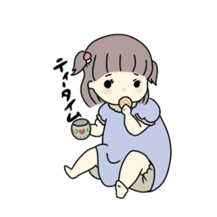 [LINEスタンプ] かわいい女の子1歳-1