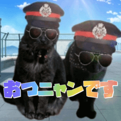 [LINEスタンプ] 動く黒猫ハルトとロビン3