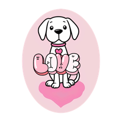 [LINEスタンプ] ピンク犬 JOJOの画像（メイン）