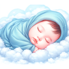 [LINEスタンプ] ぐっすり眠る赤ちゃんの画像（メイン）
