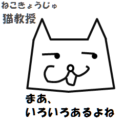 [LINEスタンプ] 猫教授 004