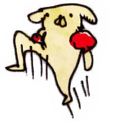 [LINEスタンプ] キックボクサー犬