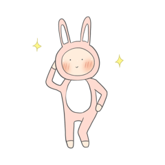 [LINEスタンプ] 自由なRabbit