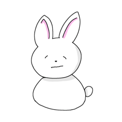 [LINEスタンプ] ゆるねむうさぎ