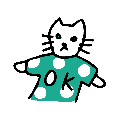 [LINEスタンプ] Tシャツ猫のスタンプ