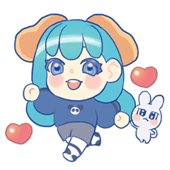 [LINEスタンプ] ラムネちゃん、行こう