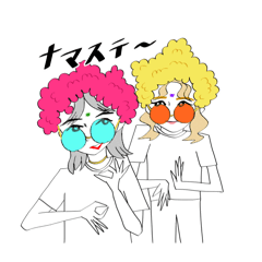 [LINEスタンプ] ふたごインド