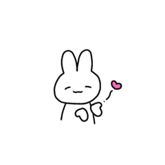 [LINEスタンプ] げんきもりもりのうさぎさん つー