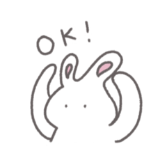 [LINEスタンプ] うさぎさん登場