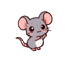 [LINEスタンプ] チビキャラ(鼠)の画像（メイン）