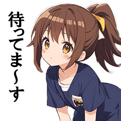 [LINEスタンプ] BRポニテ少女