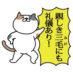 [LINEスタンプ] 三毛猫の敬語スタンプ