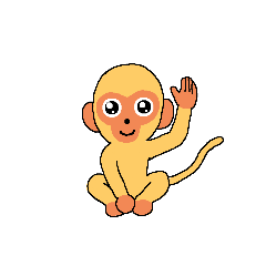 [LINEスタンプ] 子ザルのキナコ文字無し