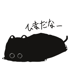 [LINEスタンプ] 黒目にゃんこ