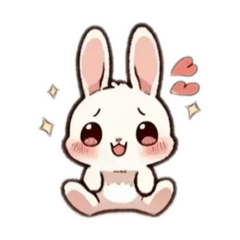 [LINEスタンプ] 白うさちゃん。