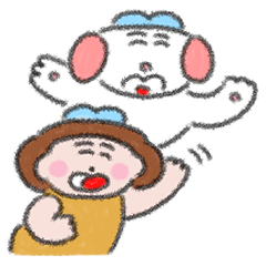 [LINEスタンプ] モスモスわんこ(ゆるモス敬語)の画像（メイン）