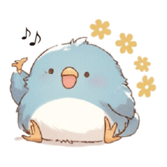 [LINEスタンプ] Bird's フラッフファミリー