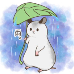 [LINEスタンプ] 無表情ハムスター