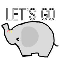 [LINEスタンプ] 「象」Elephant