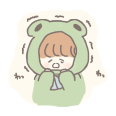 [LINEスタンプ] いつでも使える甘えたずきん