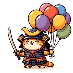 [LINEスタンプ] 武士猫の日常