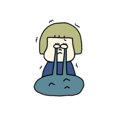 [LINEスタンプ] おかっぱgirlだよ。