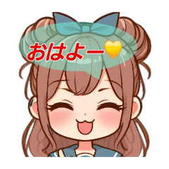 [LINEスタンプ] かわいい女の子日常会話