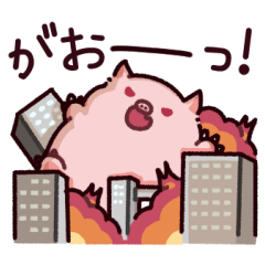 [LINEスタンプ] 破壊のぶた