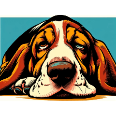 [LINEスタンプ] love basset hound