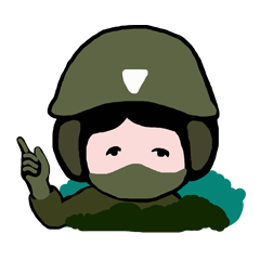 [LINEスタンプ] 185_兵士_漫画_スタイル