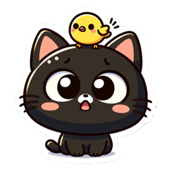 [LINEスタンプ] 遊び心あふれる黒猫スタンプ