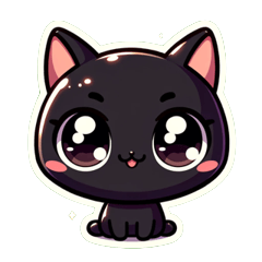[LINEスタンプ] 魅力的な黒猫スタンプコレクション