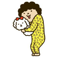 [LINEスタンプ] きどあいらくその他_母と犬