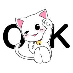 [LINEスタンプ] 白猫の日々