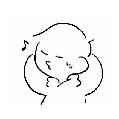 [LINEスタンプ] 動く シンプル坊主くん