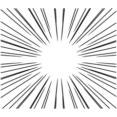 [LINEスタンプ] 合わせて使う集中線