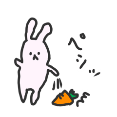 [LINEスタンプ] 煽り散らかしうさぎ