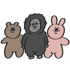 [LINEスタンプ] あにまるず with Gorilla(sometimes Human)