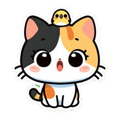 [LINEスタンプ] 魅力的な三毛猫の表情スタンプ