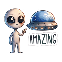 [LINEスタンプ] Cosmic Aliens 1