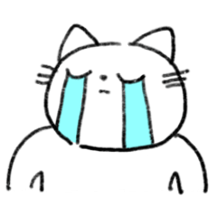 [LINEスタンプ] 泣いているねこうさぎくま