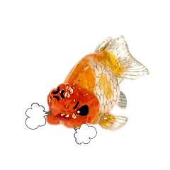 [LINEスタンプ] kiirobanagoldfish(絵文字スタンプ)