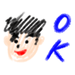 [LINEスタンプ] クレヨンお絵描き