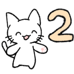 [LINEスタンプ] 白ふわ仔猫のマシュー2 スペイン語！