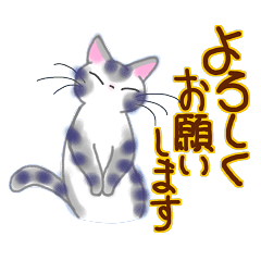 [LINEスタンプ] 和風猫＜よく使う敬語 4＞