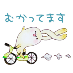 [LINEスタンプ] 体幹が弱いウサギ