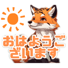 [LINEスタンプ] かわいいキツネトラ スタンプの画像（メイン）