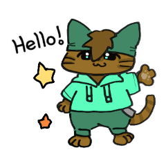 [LINEスタンプ] かっこいいポーズを決めたい猫くん