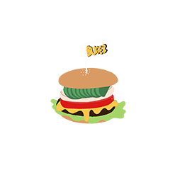 [LINEスタンプ] バンズではさんどけ